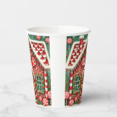 Schattigee, grillige peperkoek man & huis papieren bekers (Links)