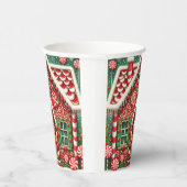 Schattigee, grillige peperkoek man & huis papieren bekers (Rechts)