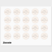 Schattigee grillige script Baby shower envelope se Ronde Sticker (Vel)