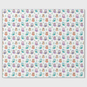 ** Schattigee grillige uilenbomen Cadeaupapier (Vlak)