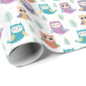 ** Schattigee grillige uilenbomen Cadeaupapier (Rol Hoek)