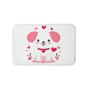 Schattigee grillige valentijns puppy badmat