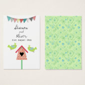 Schattigee grillige vogels bruiloft gunst Labels Visitekaartjes (Voorkant /achterkant)