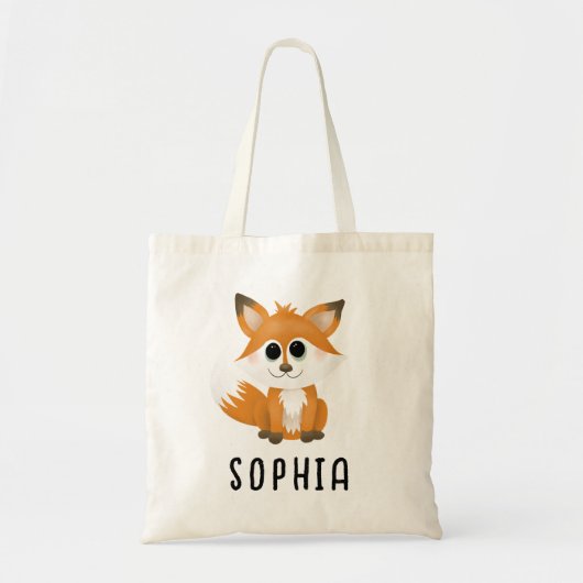 Schattigee grillige vos Cartoon Kinder Tote Bag (Voorkant)