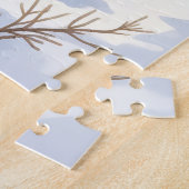 Schattigee grillige wasbeer Kerstmis gepersonalise Legpuzzel (Zijkant)