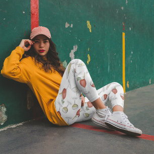 Schattigee grillige wijn Waterverf cocktail Drinke Leggings