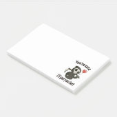 Schattigee Grim Reaper met romantisch hart Post-it® Notes (Schuin)