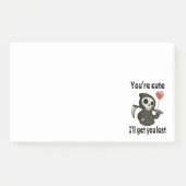 Schattigee Grim Reaper met romantisch hart Post-it® Notes (Voorkant)