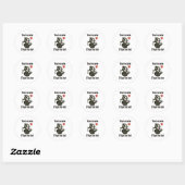 Schattigee Grim Reaper met romantisch hart Ronde Sticker (Vel)