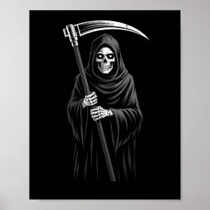 Schattigee Grim Reaper Spooky Grave Snoep Digger M Poster