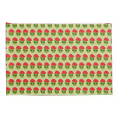 Schattigee groene alien in Santa Hat Pattern Kussensloop (Achterkant-Rechts)