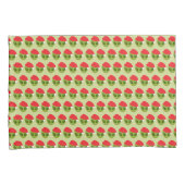 Schattigee groene alien in Santa Hat Pattern Kussensloop (Voorkant-Rechts)
