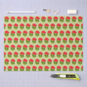 Schattigee groene alien in Santa Hat Pattern Tissuepapier (Craft)