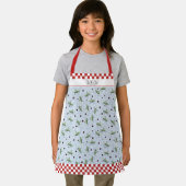 Schattigee Groene, Blauwe & Rode Grasshoppers Kind Schort (Insitu)