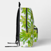 Schattigee groene bloemen groene bloem groene made bedrukte rugzak (Links)