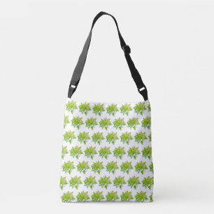 Schattigee groene bloemen groene bloem groene made crossbody tas