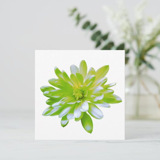 Schattigee groene bloemen groene bloem groene made kaart (Staand voorkant)