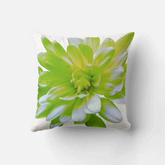 Schattigee groene bloemen groene bloem groene made kussen (Achterkant)