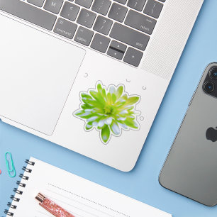 Schattigee groene bloemen groene bloem groene made sticker