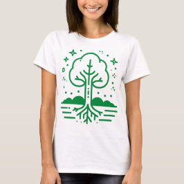 Schattigee groene boom t-shirt