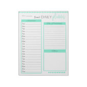 Schattigee Groene Dagelijkse Planner Custom Notiti Notitieblok (Gedraaid)