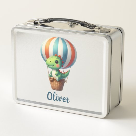 Schattigee groene Dino neemt vlucht in een heteluc (Achterkant)