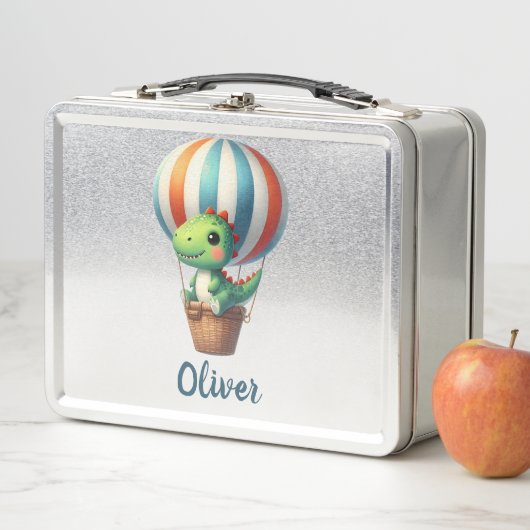 Schattigee groene Dino neemt vlucht in een heteluc (In situ)