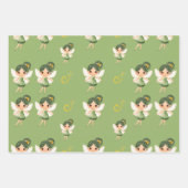 Schattigee groene fee inpakpapier vel (Voorkant 3)