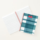 Schattigee groene gingham notitieboek (Binnen)