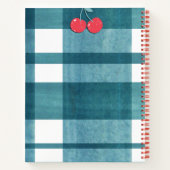 Schattigee groene gingham notitieboek (Achterkant)