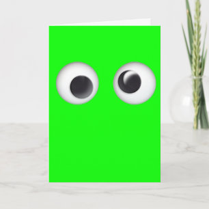 Schattigee groene Googly Eyes Halloween Maze Kaart