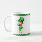 Schattigee groene Leprechaun Koffiemok (Links)