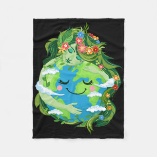 Schattigee Groene Moeder Gaia Save Our Planet Eart Fleece Deken