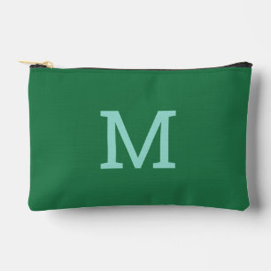 Schattigee Groene Monogram Initiaal Accessoire Zak Etui