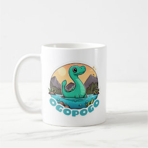 Schattigee groene Ogopogo het Okanagan Lake Monste Koffiemok