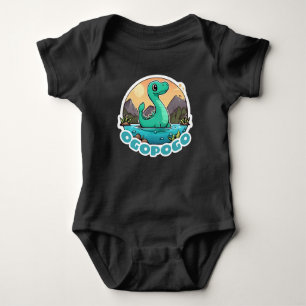 Schattigee groene Ogopogo het Okanagan Lake Monste Romper