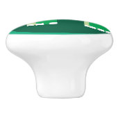 Schattigee groene olifant keramische knop (Zijkant)