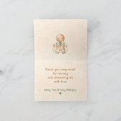 Schattigee groene peperkoek man kerst Baby shower Bedankkaart (Binnen)