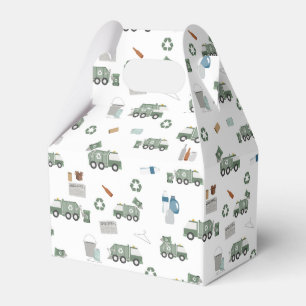 Schattigee Groene Recycling Truck Kinder Voertuige Bedankdoosjes