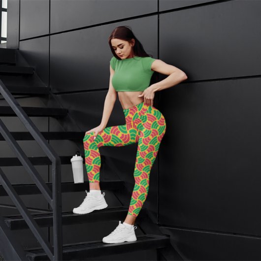 Schattigee Groene Retro Gym Yoga Vrouwen Strakke L Leggings