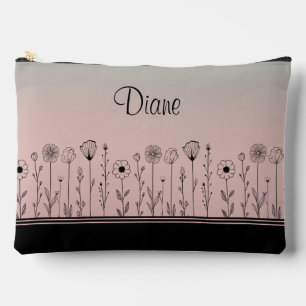 Schattigee Groene/Roze Ombre Flower Doodles Etui