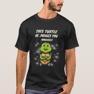 Schattigee groene schildpad beoordeelt je enorm gr t-shirt