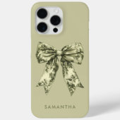 Schattigee Groene Waterverf Coquette Toile Bow met Case-Mate iPhone Case (Achterkant)