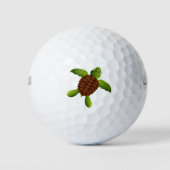 Schattigee groene zeeen schildpad golfballen (Voorkant)