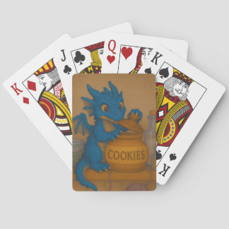 Schattigee grootoogbaby blauw storm drakenkoekjes pokerkaarten