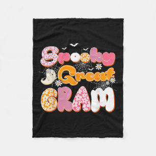 Schattigee Groovy One Spooky Great Gram Ghost Hall Fleece Deken