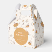 Schattigee Groovy Retro Ghost Pumpkin Halloween Cu Bedankdoosjes (Voorkant Zijde)