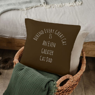 Schattigee Grote Kat Papa Quote Gift Wit Bruine Sj Kussen