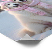 Schattigee Grote Pyreneeën in de winter Poster (Hoek)