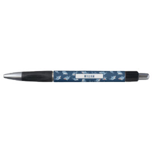 Schattigee grote witte haaien oceaanpatroon pen